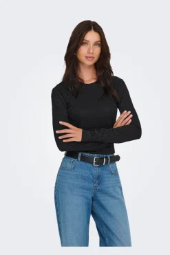 Only Onlzele L/S Roundneck Top< Bluser & Skjorter
