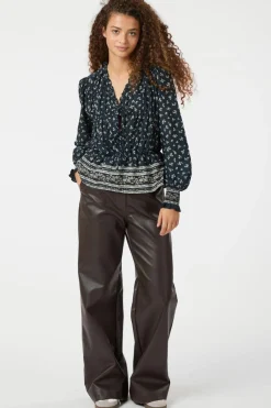 Neo Noir Ora Mini Border Blouse 164597< Bluser & Skjorter|Ammevenligt Tøj