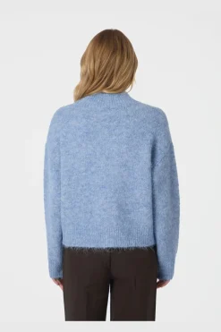 Paulina Fluffy Knit Blouse 164729*Neo Noir Discount