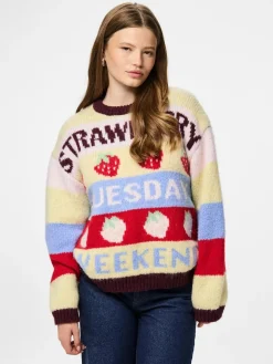 Pcbikka Ls O-Neck Knit*Pieces Discount