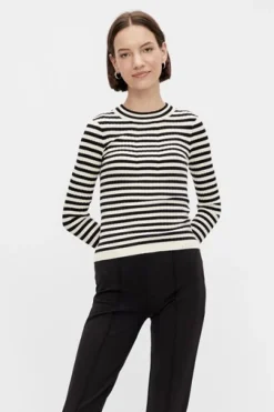 Pieces Pccrista Ls O-Nech Knit Noos< Bluser & Skjorter