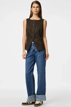 Pieces Pcfalka Sl Pinstriped Vest Fsy< Sæt 🛍️|Veste