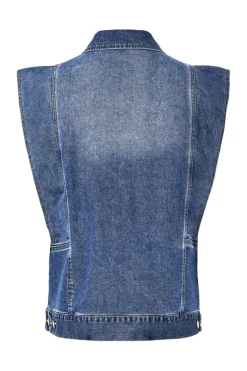 Pieces Pcfemma Loose Denim Vest Fsy< Sæt 🛍️|Veste
