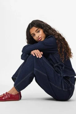 Pieces Pcfenna Ls Denim Wrap Shirt Fsy< Bluser & Skjorter