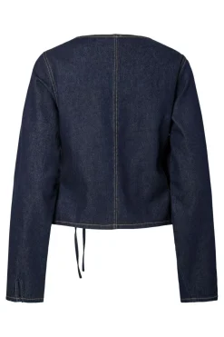 Pieces Pcfenna Ls Denim Wrap Shirt Fsy< Bluser & Skjorter