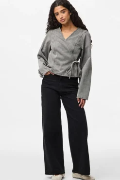 Pcfenna Ls Denim Wrap Shirt Fsy*Pieces Outlet