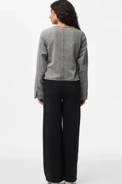 Pcfenna Ls Denim Wrap Shirt Fsy*Pieces Outlet