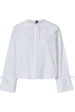 Pieces Pcfetina Ls Collar Shirt Fsy< Bluser & Skjorter|Ammevenligt Tøj