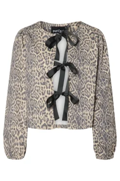 Pcfia Ls Denim Revisible Tie Top Fsy*Pieces Outlet