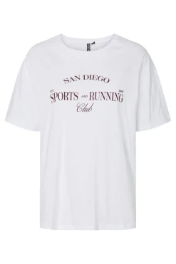 Pieces Pcfiona Ss O-Neck Tee Fsy< T-Shirts & Toppe