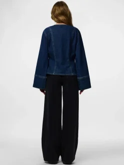 Pieces Pcflora Ls Denim Shirt< Bluser & Skjorter|Ammevenligt Tøj