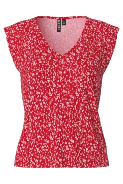 Pcflora Ss V-Neck Top*Pieces Sale