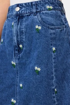 Pcfreia Short Denim Skirt Fsy*Pieces New