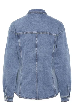 Pieces Pcginny Ls Denim Shirt Jit< Bluser & Skjorter|Ammevenligt Tøj