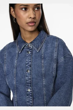 Pieces Pcginny Ls Denim Shirt Jit< Bluser & Skjorter|Ammevenligt Tøj