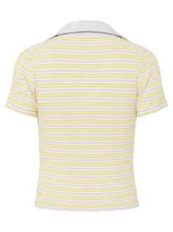 Pcjayjay Ss V-Neck Polo Top Fsy*Pieces