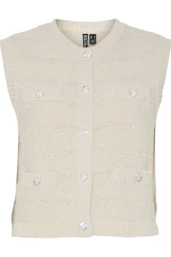 Pieces Pcjena Sl O-Neck Knit Vest< Veste|Ammevenligt Tøj