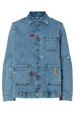 Pcjidi Ls Denim Shacket Mpa*Pieces Clearance