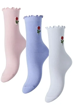 Pieces Pcjora Rose 3 Pack Socks< Strømper & Strømpebukser