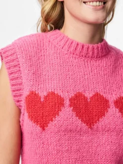 Pcjove Sl O-Neck Knit Vest*Pieces Clearance