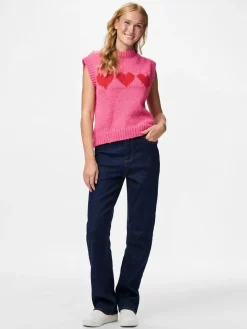 Pcjove Sl O-Neck Knit Vest*Pieces Clearance