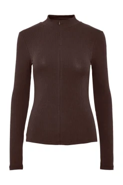 Pckitte Zip Ls T-Neck Top*Pieces Hot