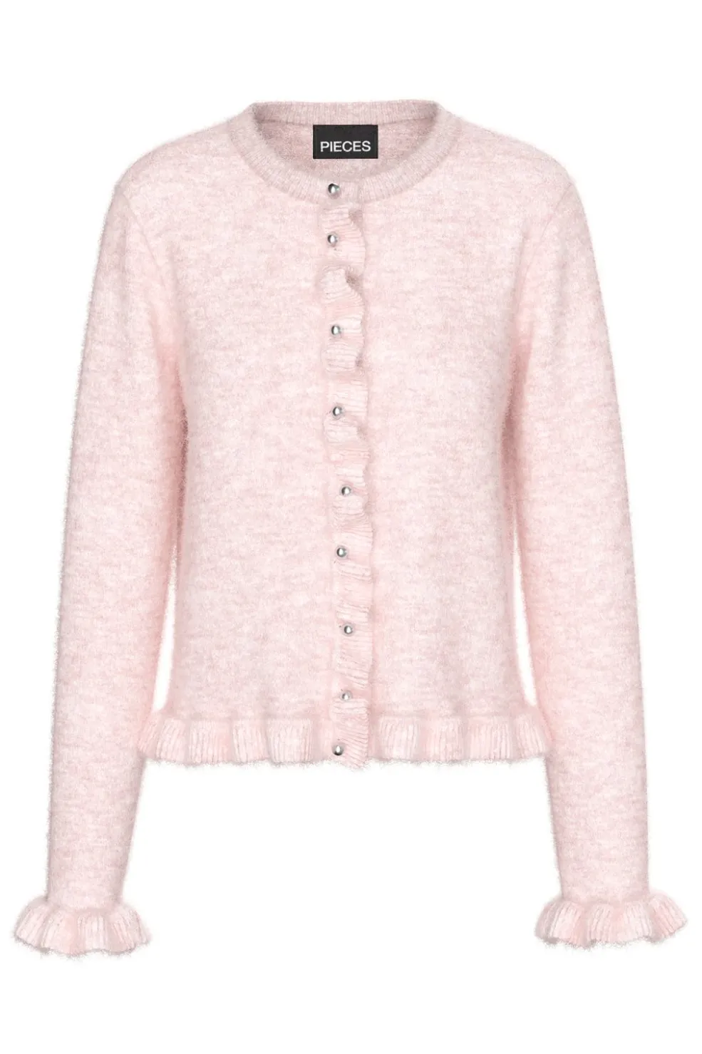 Pclydia Ls Frill Knit Cardigan Fsy*Pieces Hot