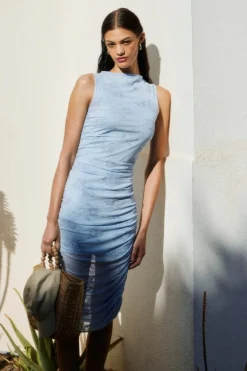 Pcmerry Sl Ruching Short Dress*Pieces New