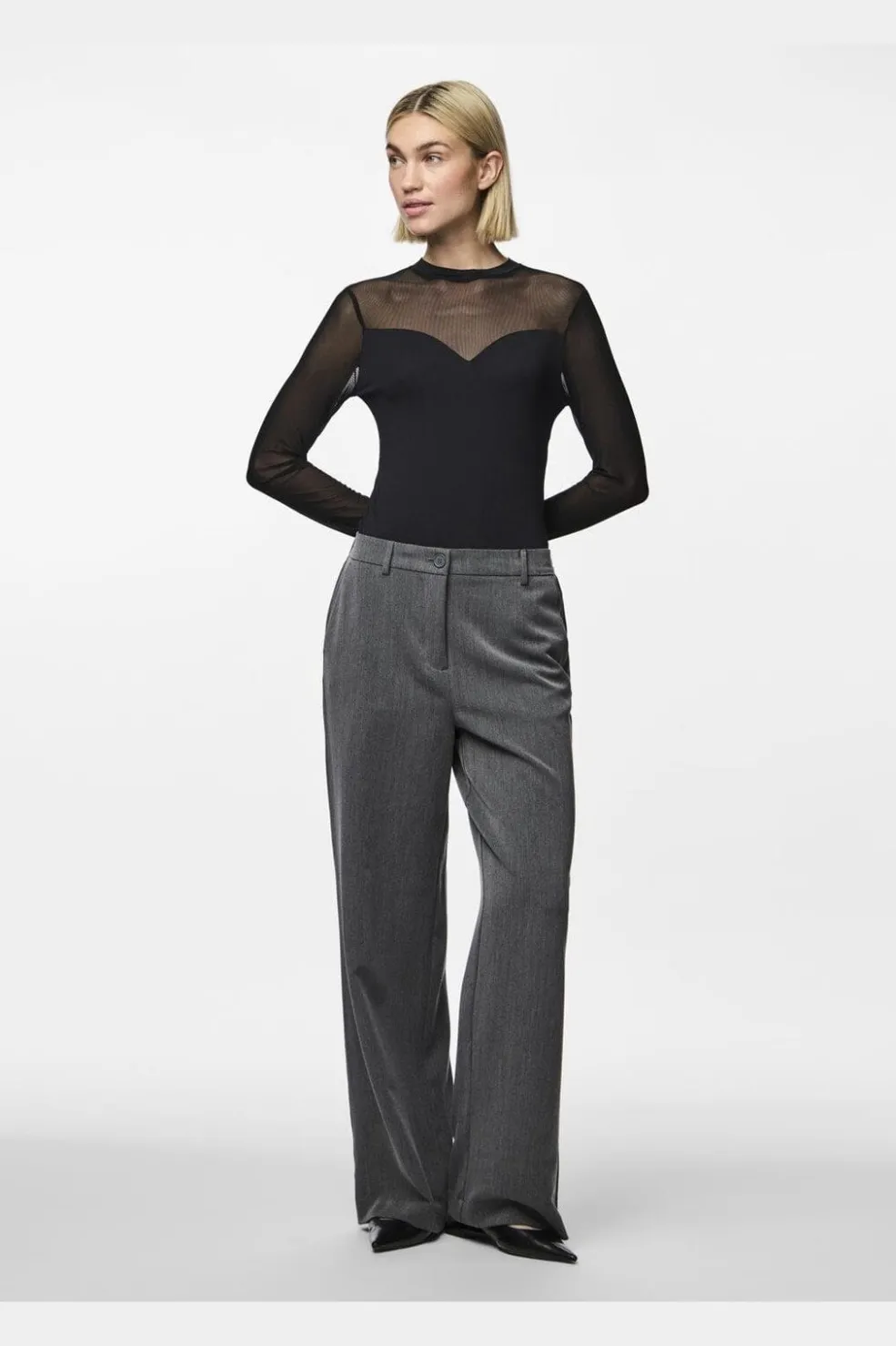 Pieces Pcmilly Ls Mesh Bodystocking< Bluser & Skjorter|Nattøj & Lingeri