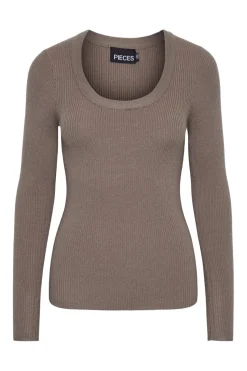Pieces Pcmira Ls U-Neck Knit< Bluser & Skjorter|Strik
