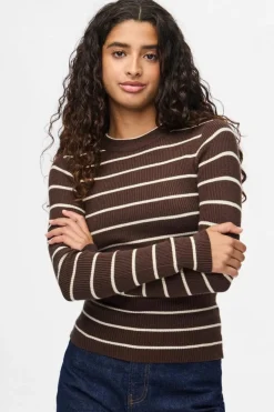 Pieces Pcmira New Ls O-Neck Knit< Strik|Bluser & Skjorter