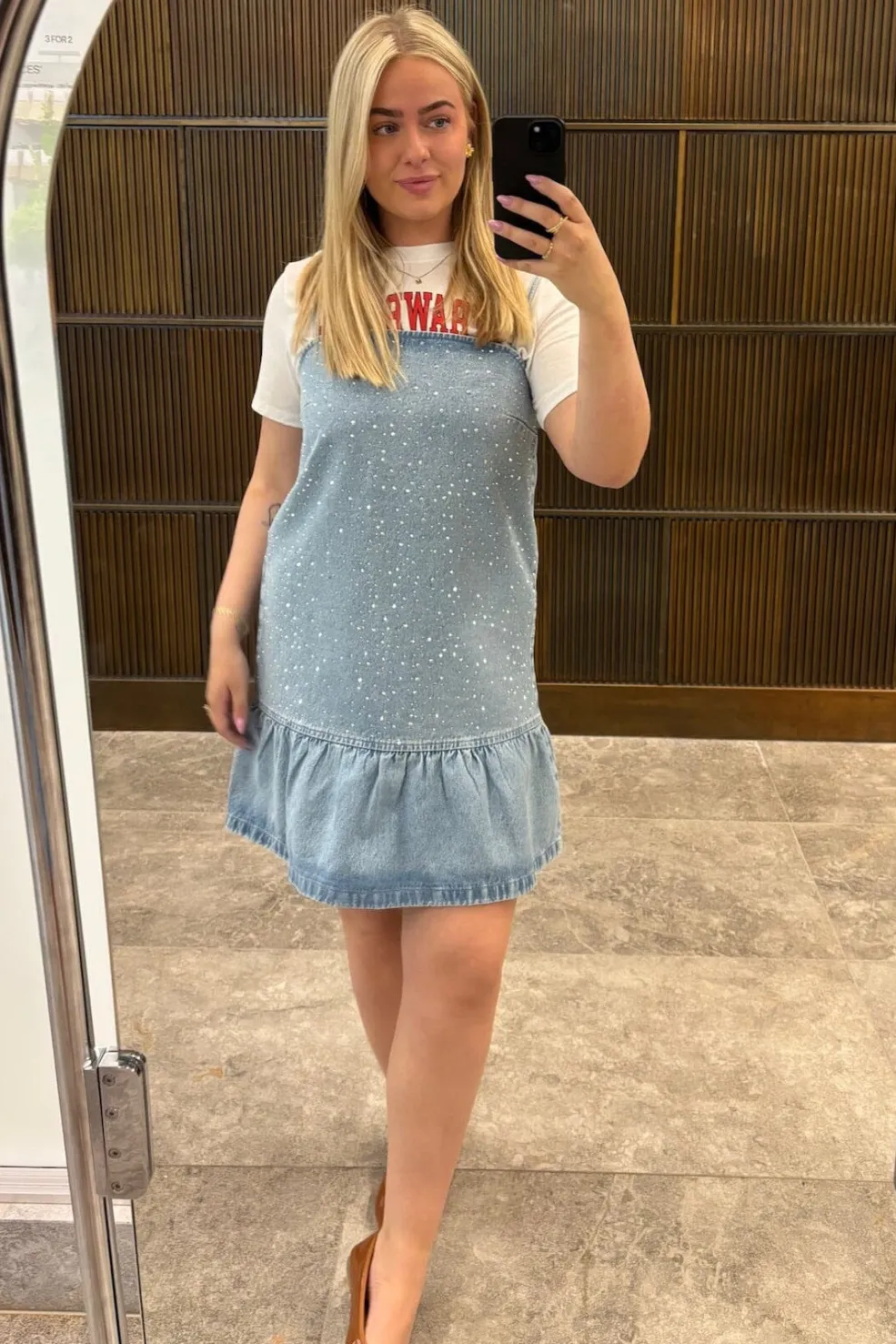 Pcnoel Short Slip Denim Dress Fsy*Pieces Clearance