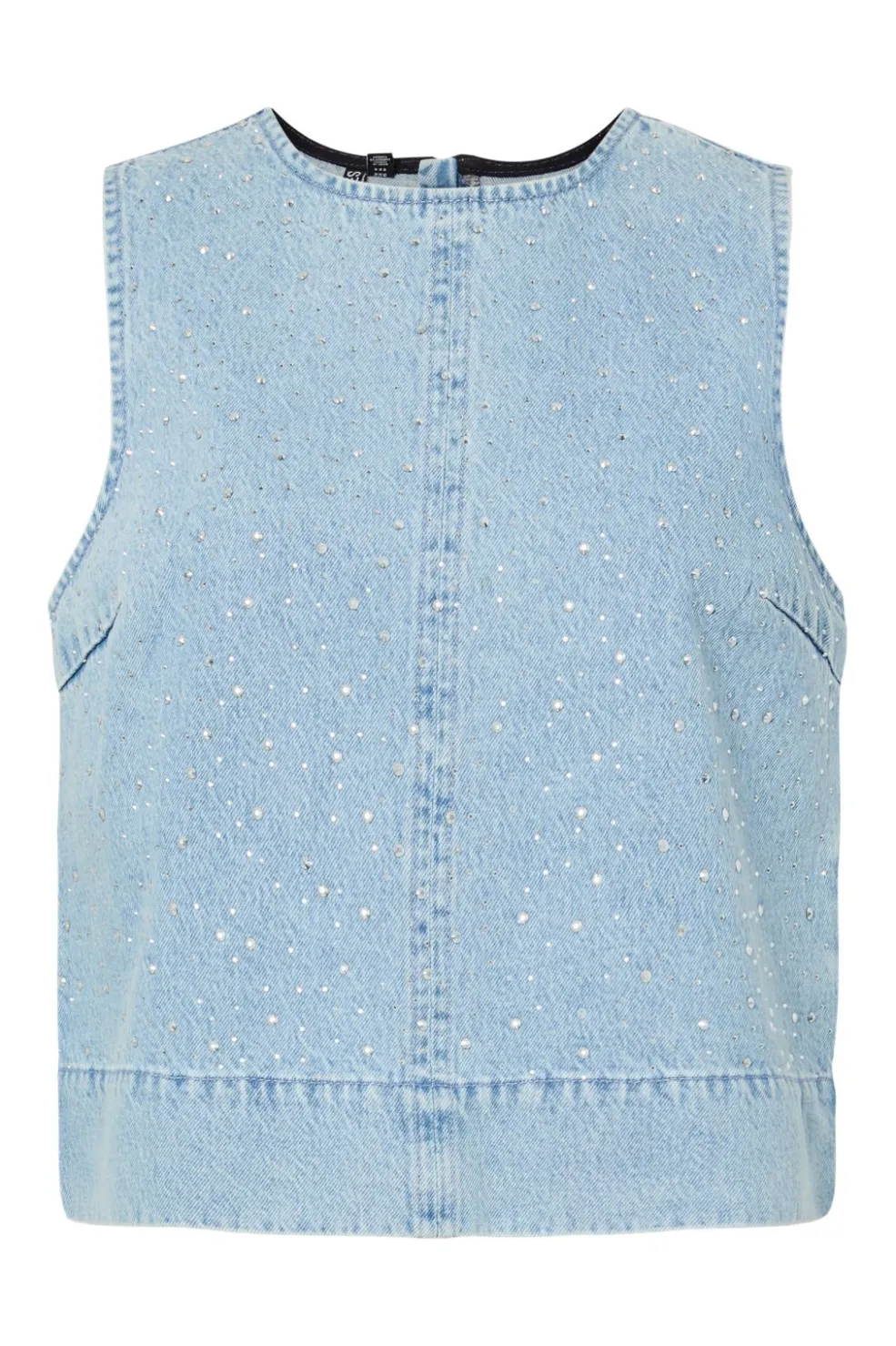 Pcnoel Sl O-Neck Denim Top Fsy*Pieces
