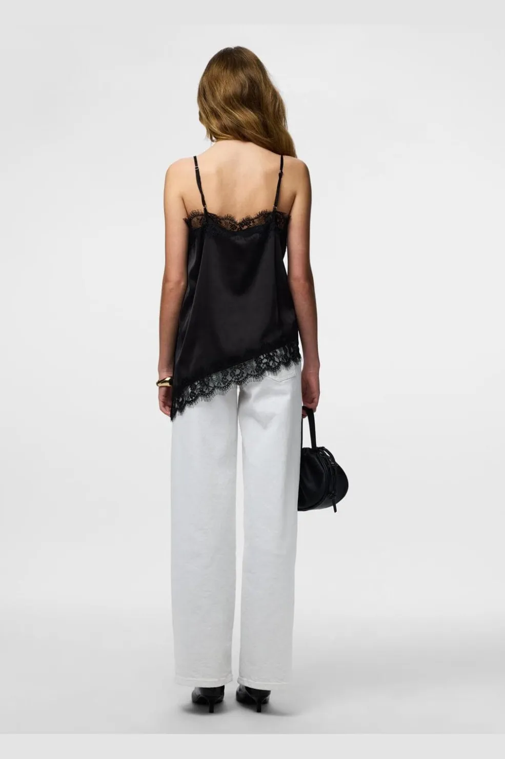 Pcnomi Strap Satin Lace Top*Pieces