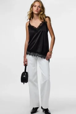 Pcnomi Strap Satin Lace Top*Pieces