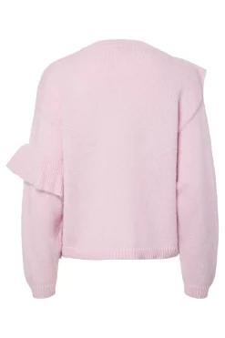 Pcnor Ls O-Neck Knit Frill Pullover*Pieces Discount