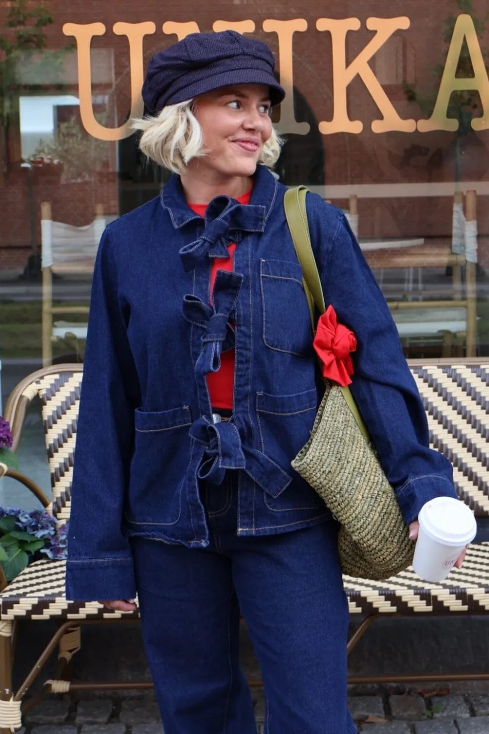 Pieces Pcofelia Ls Bow Denim Shirt Fsy< Bluser & Skjorter|Ammevenligt Tøj