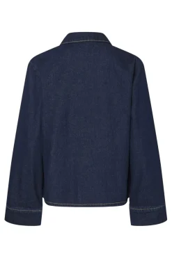 Pieces Pcofelia Ls Bow Denim Shirt Fsy< Bluser & Skjorter|Ammevenligt Tøj