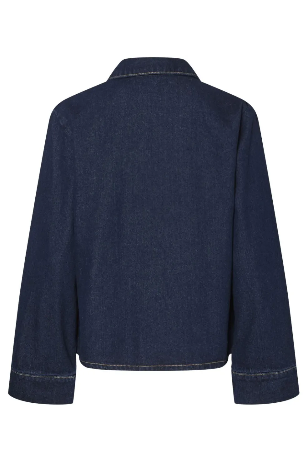 Pieces Pcofelia Ls Bow Denim Shirt Fsy< Bluser & Skjorter|Ammevenligt Tøj