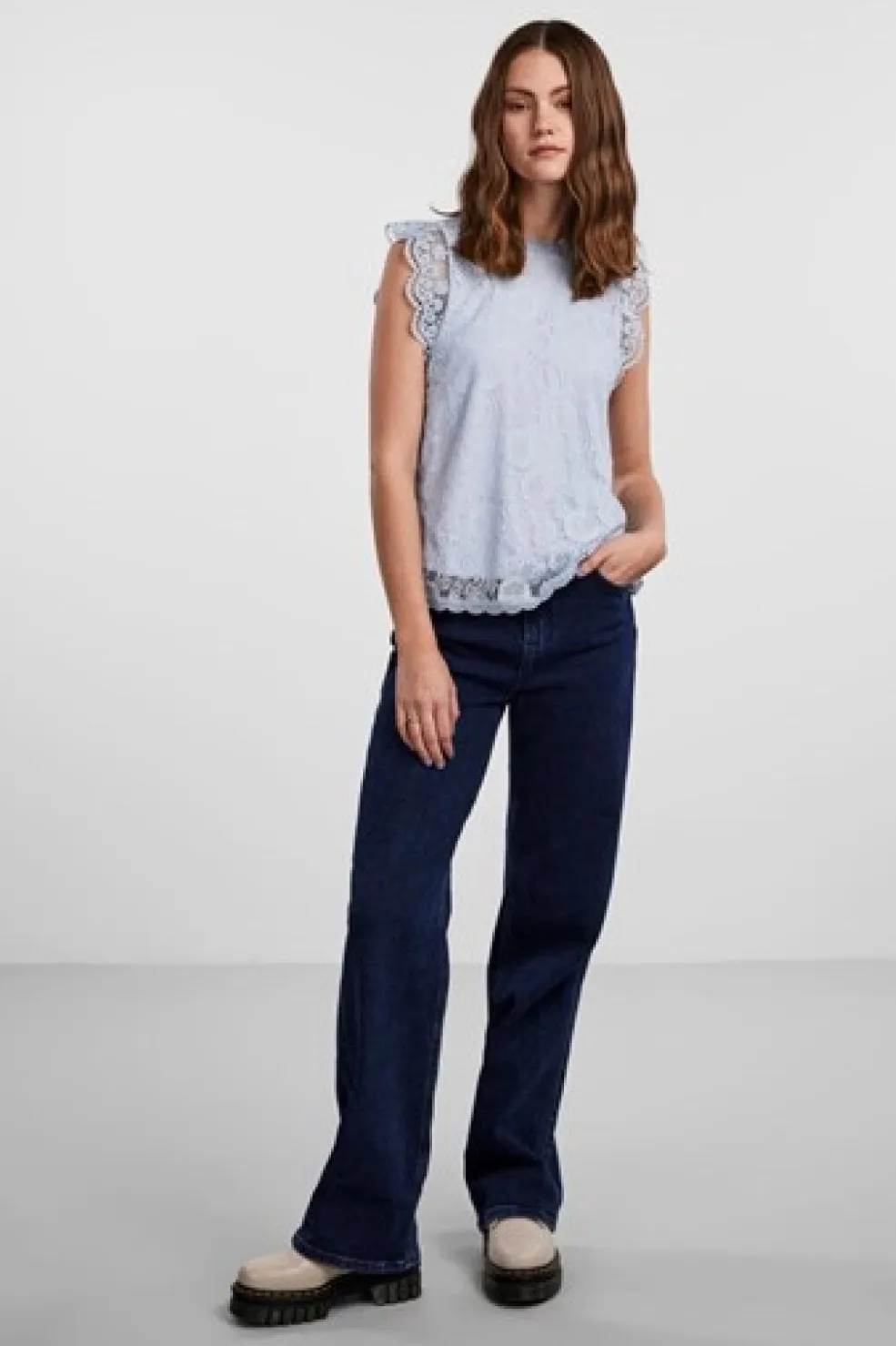 Pieces Pcolline Sl Lace Top< T-Shirts & Toppe