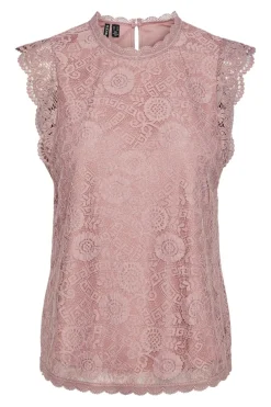 Pieces Pcolline Sl Lace Top Bc< T-Shirts & Toppe