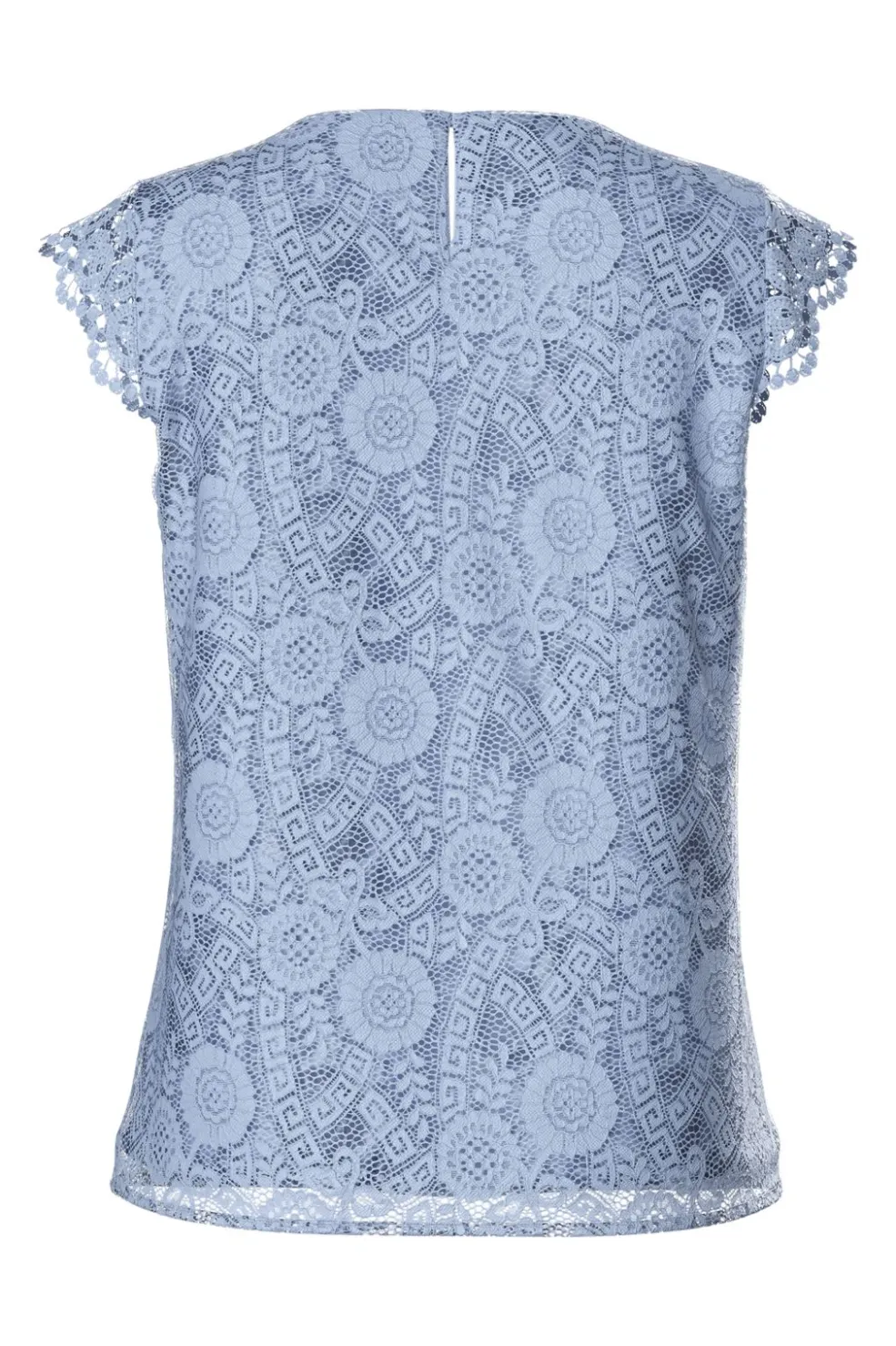 Pieces Pcolline Sl Lace V-Neck Top 17154614< T-Shirts & Toppe