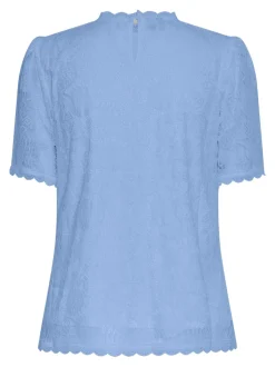 Pieces Pcolline Ss Lace Top< T-Shirts & Toppe