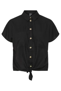 Pieces Pcpia Ss Tie Shirt< Bluser & Skjorter|Ammevenligt Tøj