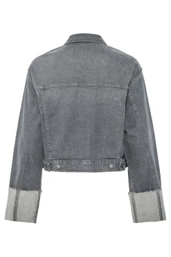 Pieces Pcpil Fold Up Denim Jacket< Overtøj & Jakker|Ammevenligt Tøj