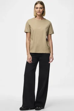 Pieces Pcria Ss Fold Up Solid Tee< T-Shirts & Toppe