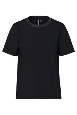 Pcria Ss Lurex Neck Tee*Pieces Sale