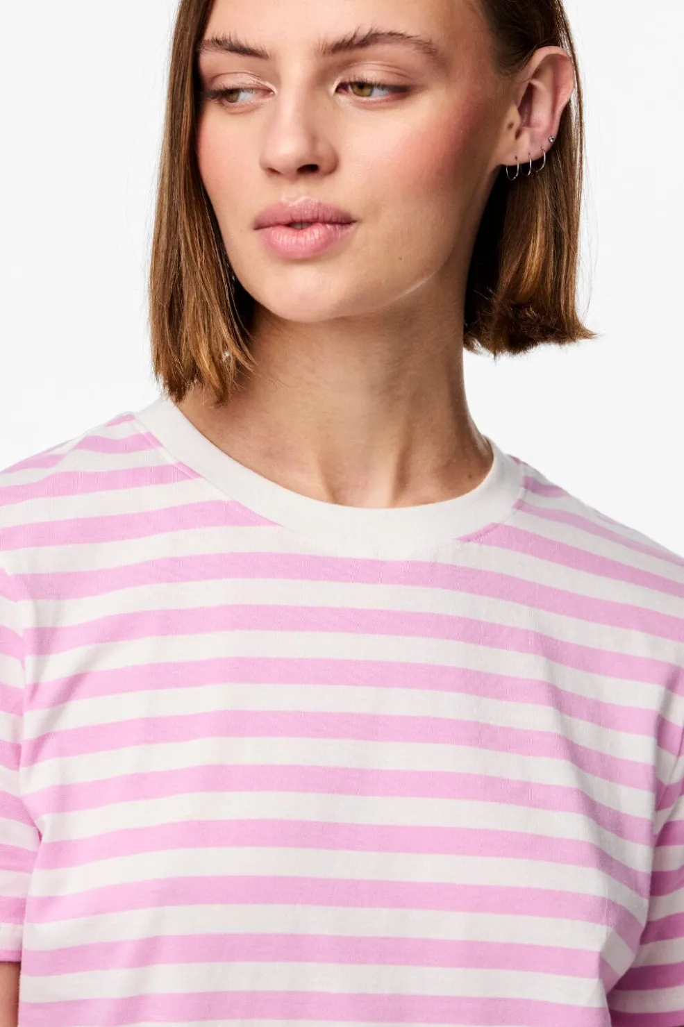 Pieces Pcria Ss Tee Stripes< T-Shirts & Toppe