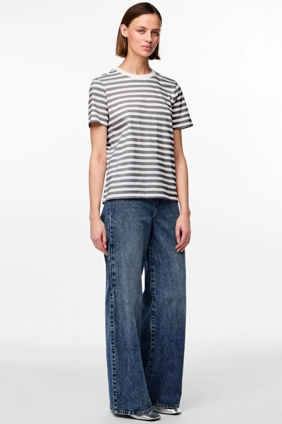 Pcria Ss Tee Stripes*Pieces New