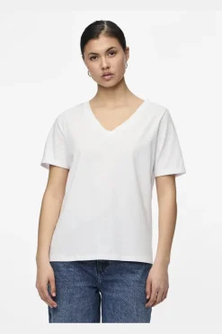 Pieces Pcria Ss V-Neck Solid Tee< T-Shirts & Toppe
